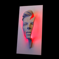 Image 3 of LED 'Ziggy Flash' David Bowie Face Sculpture