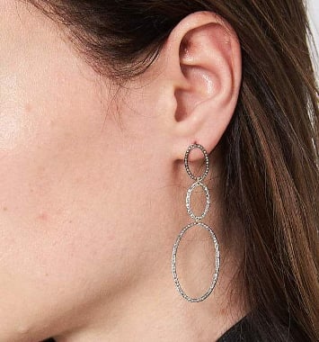 5 Octobre Triple Drop Diamond Earrings - Image 2 of 2