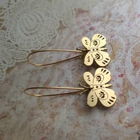 Image 5 of Golden Butterfly Earrings