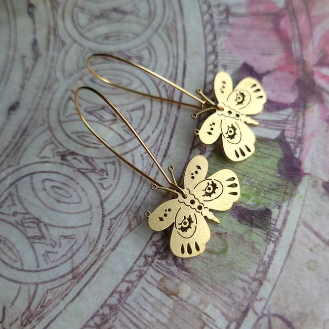 Golden Butterfly Earrings