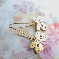 Image 1 of Golden Butterfly Earrings