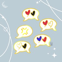 Image 2 of Heart Speech Bubble Mini Pins