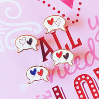 Image 1 of Heart Speech Bubble Mini Pins