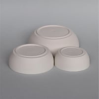 Image 4 of Small nest of 3 shallow dishes with pale blue interior