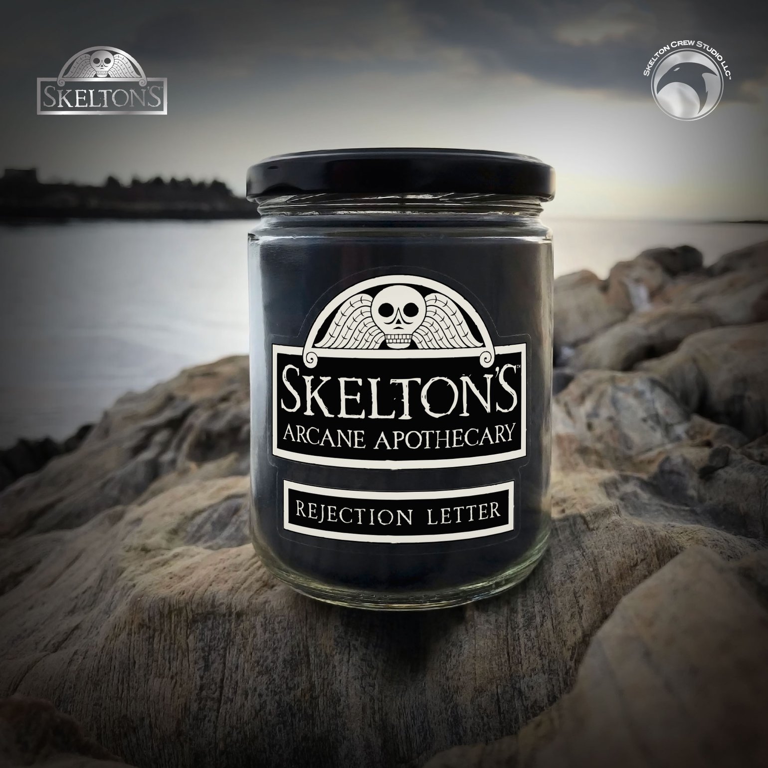 Image of Skelton's Arcane Apothecary: Rejection Letter candle! FREE U.S. SHIPPING!