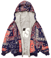 Image 1 of 80's Issey Miyake Reversible Paisley Sport Hoodie