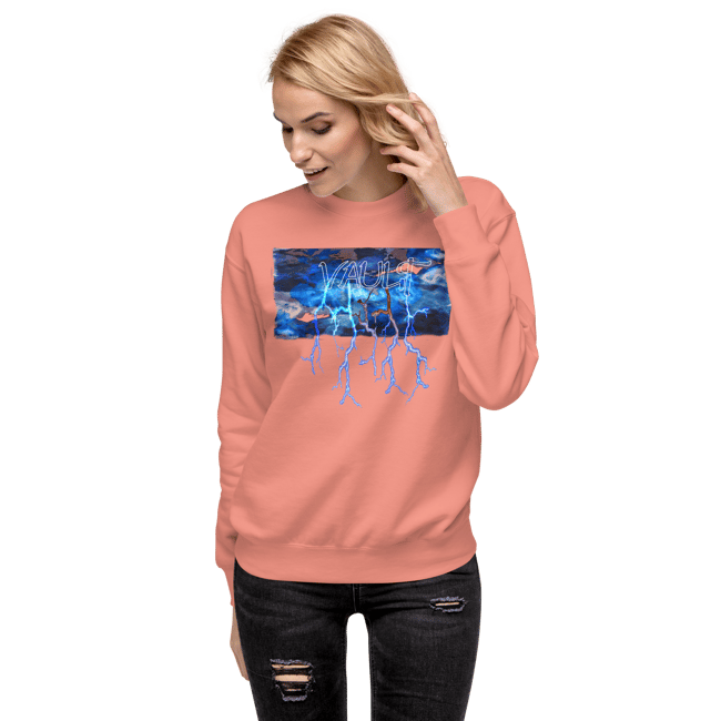"Calm Before the Storm"  Fleece Sweatshirt - Dusty Rose