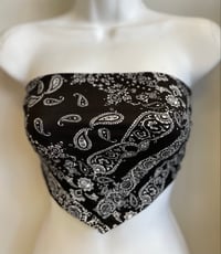 BLACK BANDANA TUBE TOP 