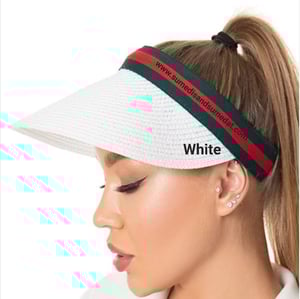 Image of S & S Sun Visor with Green and Red Striped Band