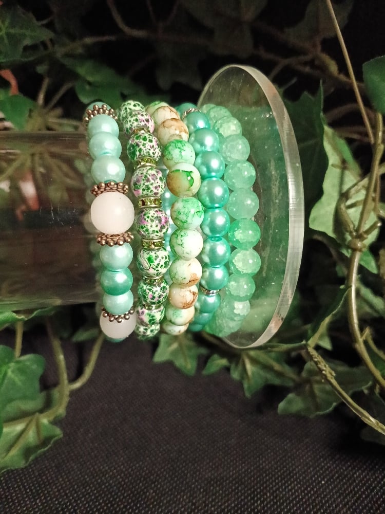 Image of (5pc) Turquoise Bracelet Stack