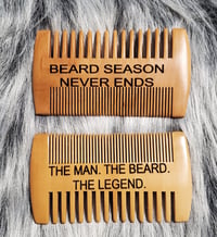 Image 2 of Engraved Wood Beard Comb