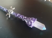 Image 1 of Aura quartz crystal wand