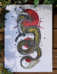 Image 1 of Gold Foiled + Embossed Qinglong PRINT