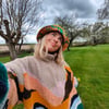 Orange and green reversible bubba bucket 