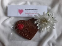 Chocolate hand painted heart