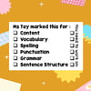 2-in-1 English Checklist Stamp