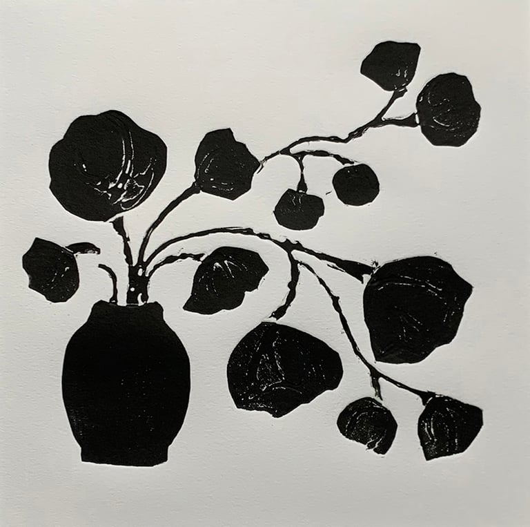 Vase 1 in Black, Square