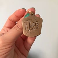 Image 3 of Noble Beast - brass coloured, typography based cute dog or cat tag