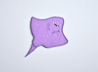 Image 4 of Manta Ray cute sea creature iron on patch