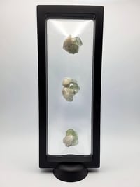 Image 3 of Set of 3 Octahedral YGX Fluorite & Candle Quartz with 9" Display - 4 Styles