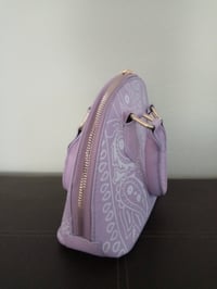 Image 2 of Medium-Sized Bandana Print Crossbody (lavender)