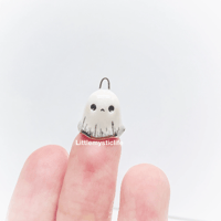 Image 1 of Sad ghost halloween necklace