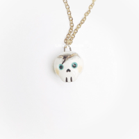 Image 3 of Skull gothic halloween necklace 2