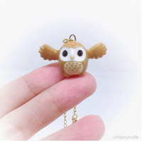 Image 2 of barn owl necklace