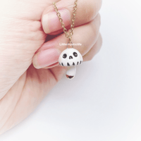 Image 3 of mushroom skull ghost necklace