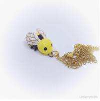 Image 3 of cute bee necklace