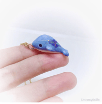 Image 4 of Blue galaxy whale necklace