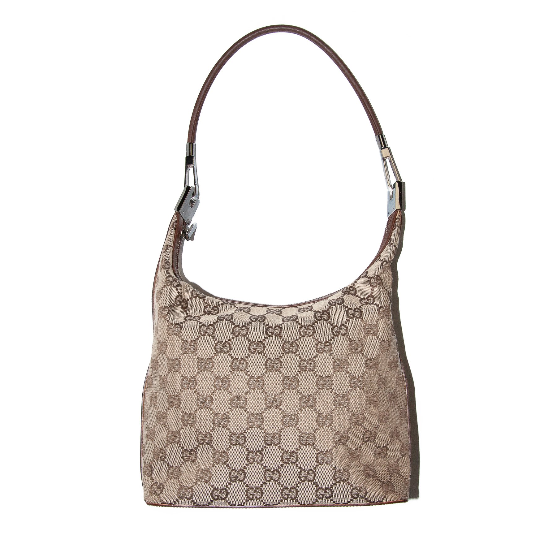 Image of Gucci Monogram Canvas Shoulder Bag