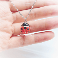 Image 2 of Red ladybug necklace