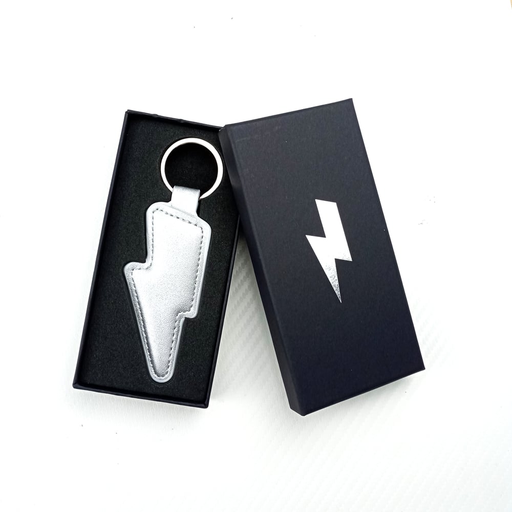 Colourful Lightning Bolt Leather Keyrings
