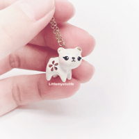 Image 2 of flower bear necklace