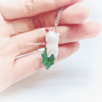 Image 5 of Christmas mistletoe  bear necklace