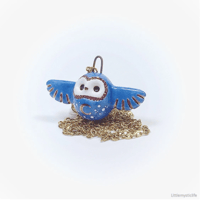 Image 3 of moon blue owl necklace