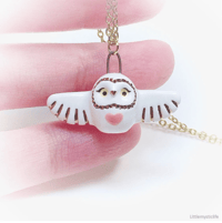 Image 4 of heart owl necklace