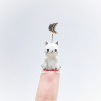 Image 1 of moon cat halloween figurine