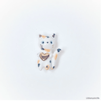 Image 3 of calico cat figurine