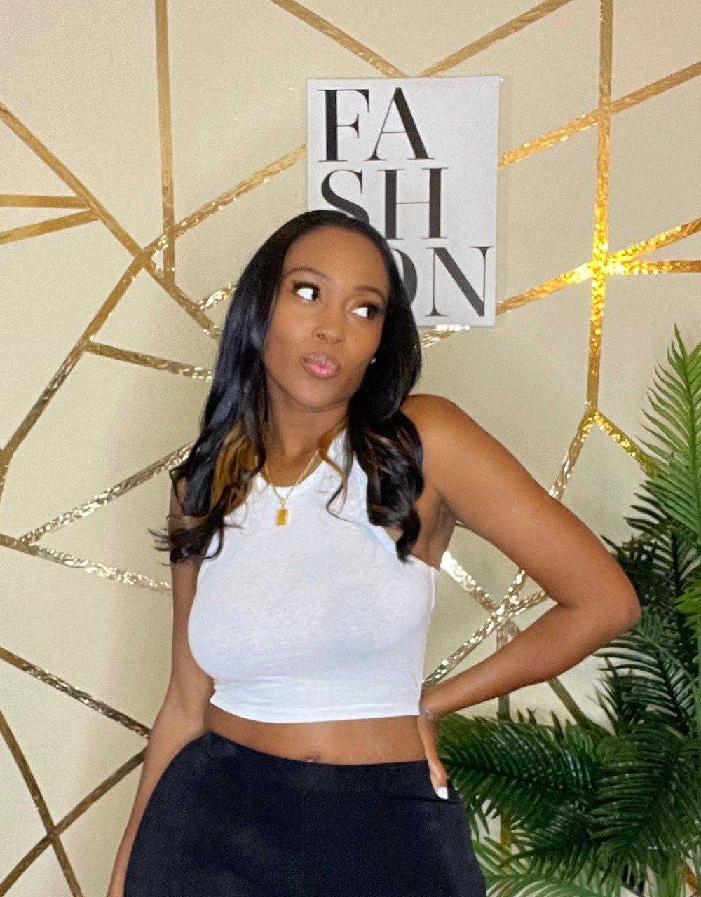 White Simple Crop Top