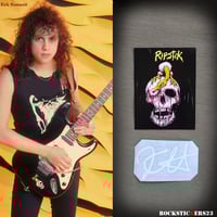 Image 1 of Kirk Hammett guitar stickers “Edna” Stratocaster RIPSTIK skull + autograph free!