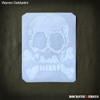Image 2 of Warren DeMartini guitar sticker Blood and Skull vinyl Charvel Signature Rat