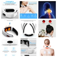 Electric Neck & Heating Pain Relief Massager 6 modes Health Care Relaxation Machine