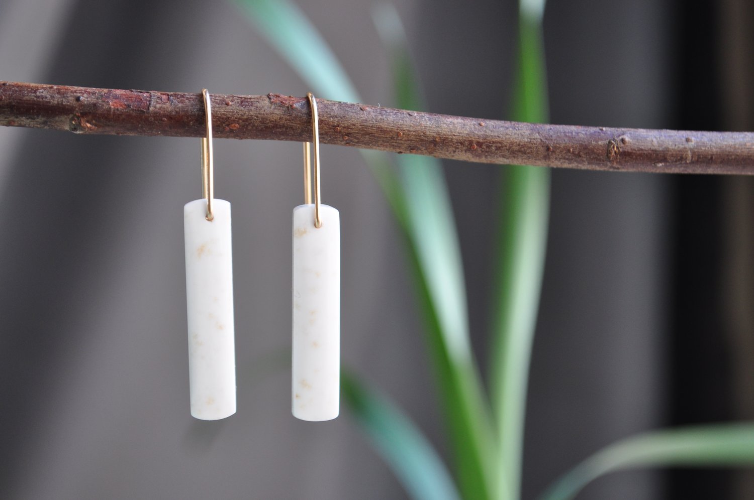 Image of Small Howlite Bar Dangles