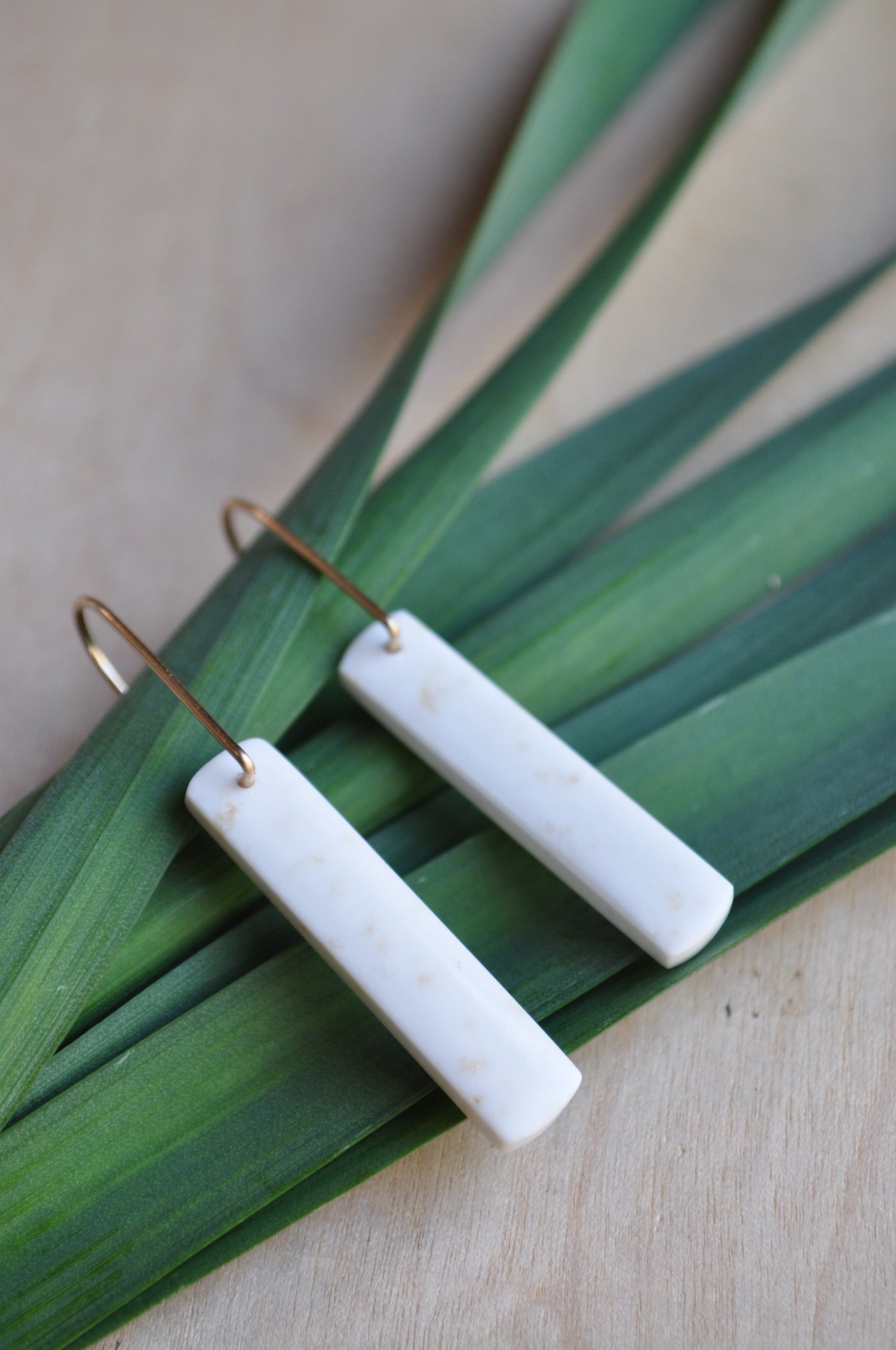 Image of Small Howlite Bar Dangles