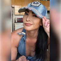 Image 4 of Denim Jumpsuit & Denim Rhinestone Hat