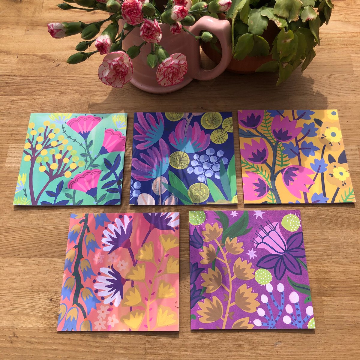 Fantastical Floral Card Set of 5