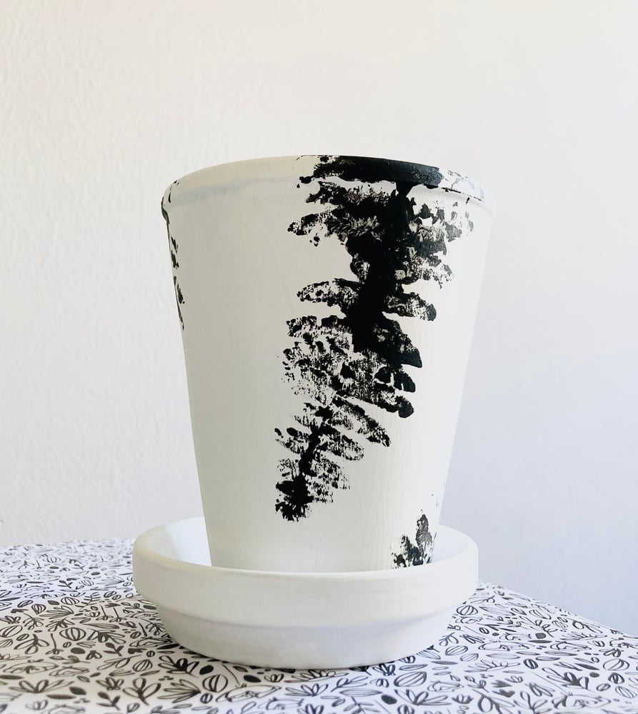 Image of Hand Painted Terracota Plant Pot