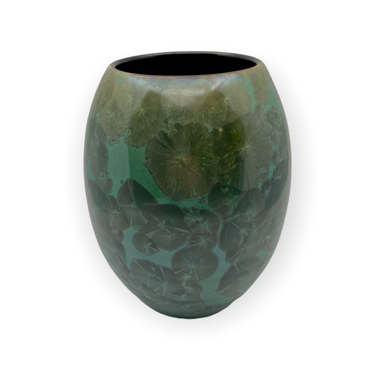 Short Emerald Green Vase by Brooks Bouwkamp